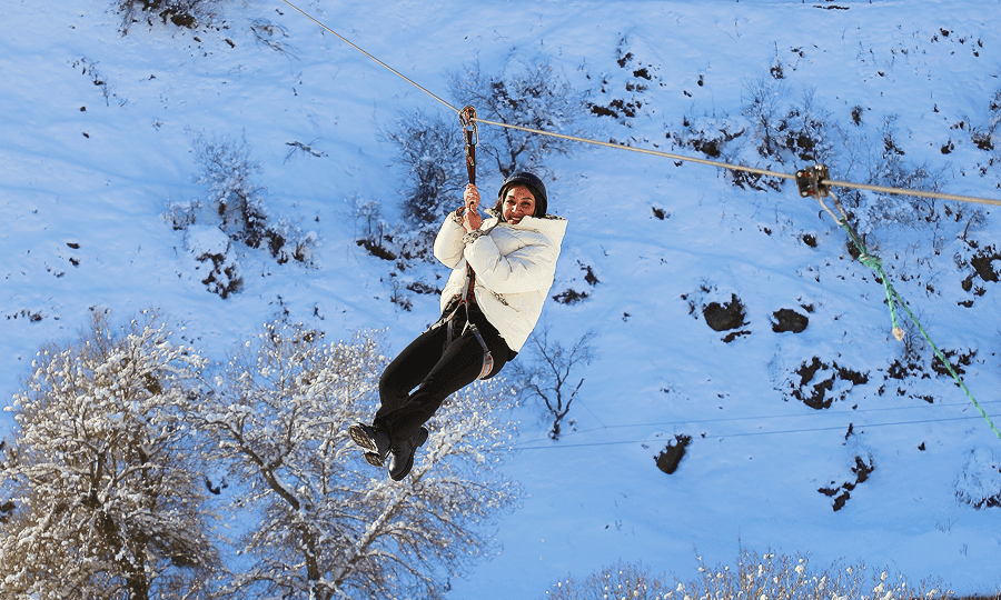 Zipline - tog'lar uzra parvoz